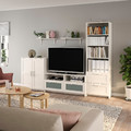 BRIMNES / BURHULT TV storage combination, white, 258x41x190 cm