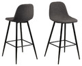 Bar Stool Wilma, grey/black