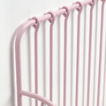 MINNEN Ext bed frame with slatted bed base, light pink, 80x200 cm