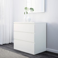 MALM Bedroom furniture, set of 3, white