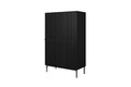 High Cabinet Sideboard Nicole, matt black, black legs