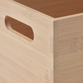 UPPDATERA Storage box, light bamboo, 16x24x15 cm
