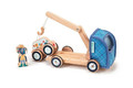 LILLIPUTIENS Wooden tug with a movable hook and a donkey car Ignace 2+