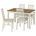 ÅLHULT / ÅLHULT Table and 4 chairs, beige/brown/Kabusa light beige beige, 120/170x80 cm