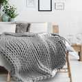 Blanket Chunky, thick, grey