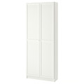 BILLY / OXBERG Bookcase with doors, white, 80x42x202 cm