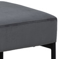 Bench Xenia, velvet, grey