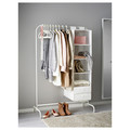 MULIG Clothes rack, white, 99x46 cm
