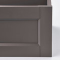 KOMPLEMENT Drawer with framed front, dark grey, 75x58 cm