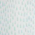 RÅNEÄLVEN Shower curtain, white/turquoise, 180x180 cm