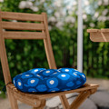 KLÖSAN Chair cushion, outdoor, dark blue, 35 cm