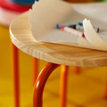 GREJSIMOJS Children's table, wood/orange, 84x42 cm