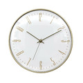 Wall Clock Luce, white/gold