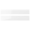 VOXTORP Drawer front, high-gloss white, 2 pack, 60x10 cm