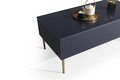 Coffee Table with 2 Drawers Nicole, dark blue/gold legs