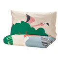 SANDLÖPARE Duvet cover and pillowcase, multicolour/savannah, 150x200/50x60 cm