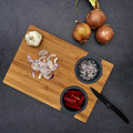 Bamboo Chopping Board with Silicone Containers