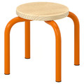 GREJSIMOJS Children's stool, wood/orange