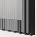 BESTÅ Storage combination w glass doors, dark grey Lappviken/Fällsvik anthracite, 120x42x193 cm