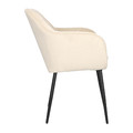 Upholstered Chair Emilia Velvet, sand/black