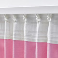 GINSTMOTT Curtains, 1 pair, pink/with heading tape, 145x300 cm