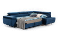 Corner Sofa-Bed Right Annabelle Monolith 77, dark blue