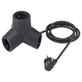 HORNFELS Extension cord, dark grey, 1.8 m