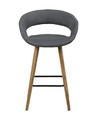 Bar Stool Grace, low, dark grey