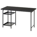 LAGKAPTEN / SPÄND Desk, black-brown/black, 120x60 cm