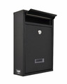 Basic Wall-Mount Letterbox, Black, 215x320x85mm