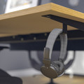 MITTZON Desk, oak veneer/black, 140x60 cm