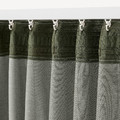 TIBAST Room darkening curtains, 1 pair, dark green, 145x300 cm