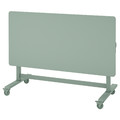 MITTZON Foldable table with castors, green, 140x70 cm