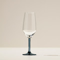 RÖDRÄKA Champagne glass, blue-grey/clear glass, 25 cl