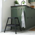 HADDARP Step stool, 4-way black-grey