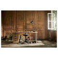 LAGKAPTEN / ALEX Desk, white stained oak effect/white, 140x60 cm