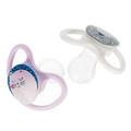 NUK Space Soother Pacifier Night 6-18m 2pcs, lilac/white
