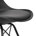 Chair Eris, 1pc, PP/faux leather, black/black