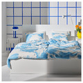ÄNGSVITVINGE Duvet cover and pillowcase, blue/white, 150x200/50x60 cm
