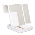 Make-up Mirror with Organizer & LED Lighting, white