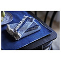NISSÖGA Place mat, white/dark blue, 45x35 cm