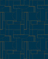 GoodHome Vinyl Wallpaper on Fleece Demuth, blue
