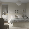 TÄRNKULLEN Upholstered bed frame, Vissle beige/Luröy, 140x200 cm