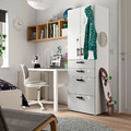 SMÅSTAD / PLATSA Wardrobe, white grey/with 4 drawers, 60x57x181 cm