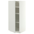 METOD High cabinet with shelves, white/Aspudden light grey, 60x60x140 cm