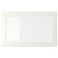 OSTVIK Glass door, white, clear glass, 60x38 cm