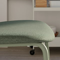 VIHALS / VIHALS Table and 6 chairs, white/green Tibbleby grey-green, 120/180x74 cm
