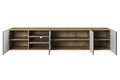 Wall-Mounted TV Cabinet with Shelves Asha 200 cm, artisan/rivier stone mat