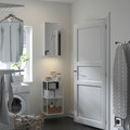 ENHET Wall storage comb w mirror door, white, 40x30x150 cm
