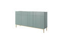 Cabinet with 4 Doors & 4 Drawers Nicole 200cm, sage, gold legs